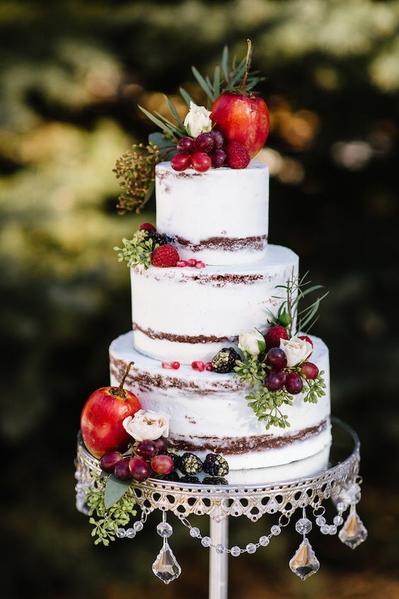 The Beauty Of The Naked Wedding Cake: 35 Inspirational 