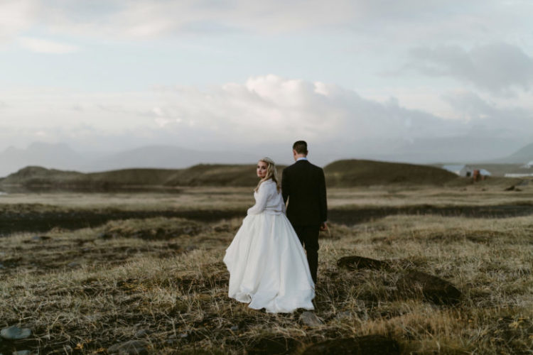 Einzigartige nördlichen Landschaften sind reizend, Island ist definitiv einer der besten Orte, um zu heiraten