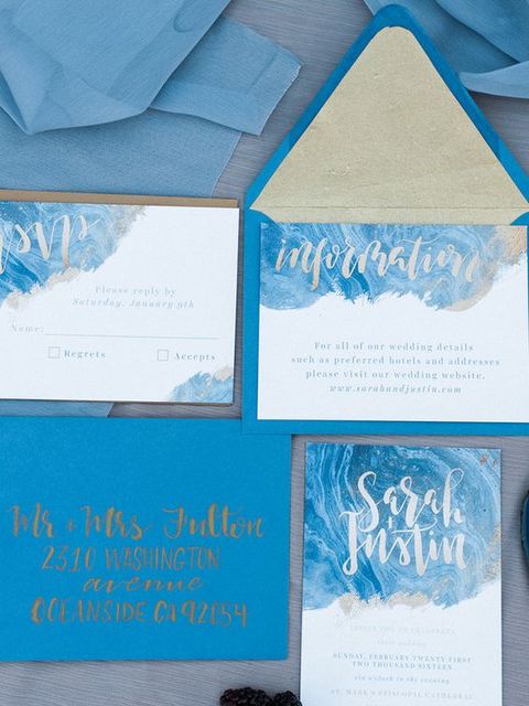 Eis-blau-Hochzeits-Einladung-suite mit swirly frostigen Drucke und Kalligraphie