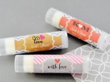 give some lip balms to your gals as favors and just to use at the spa bridal shower