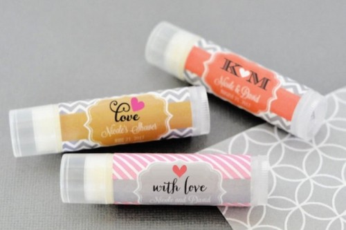 give some lip balms to your gals as favors and just to use at the spa bridal shower