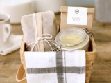 a spa box to relax after the wedding – a scrub, some soaps and other stuff that can be needed for a luxurious bath