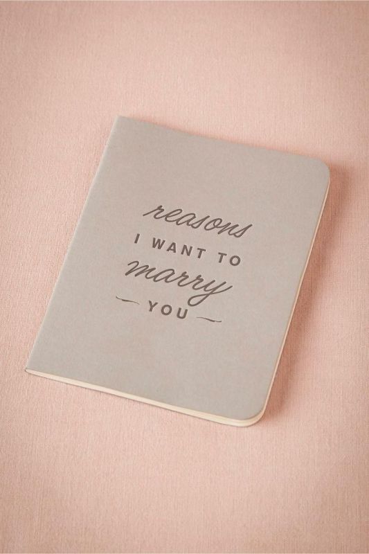 A journal with reasons to marry the person   this can be a muttual gift from both partners to each other