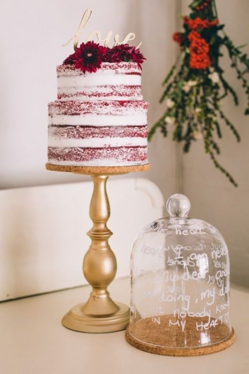 Stunning Marsala Wedding Cake Ideas