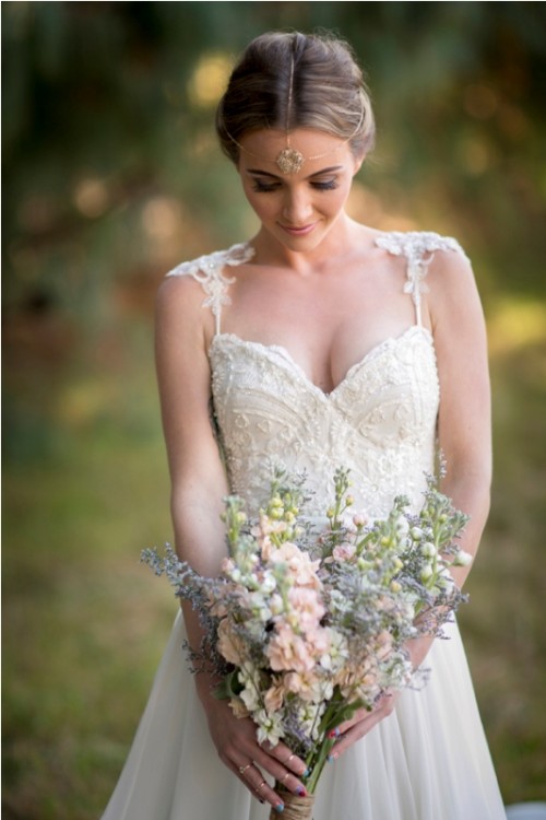 Tender Mixed Pastels Wedding Bouquets