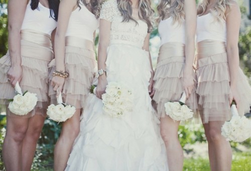 Charming Bridesmaids’ Dresses With Ruffles