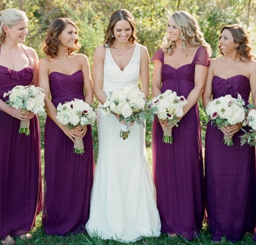 19 Luxurious Shades Of Purple Bridesmaids' Dresses