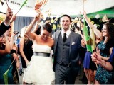 colorful flags are a nice alternative to confetti, they are easily reusable and very cute