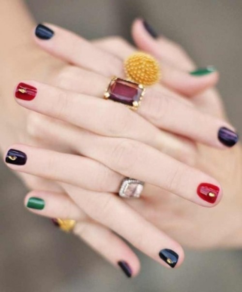 Playful And Fancy Wedding Nails Ideas