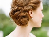 a twisted side updo with a textural top is a chic and elegant hairstyle idea to go for