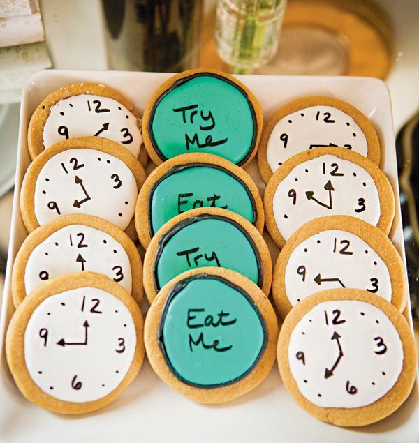 tea party glazed cookies as desserts and bridal shower favors