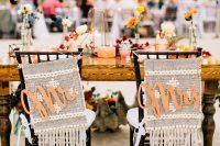 lovely chairs for a boho wedding