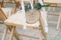 lovely chairs for a woodland wedding