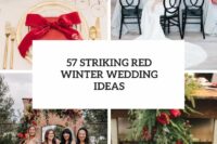 57 striking red winter wedding ideas cover