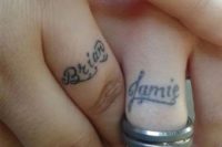 Your partner’s name is always a very romantic and cool idea to rock
