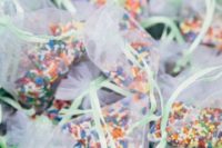 edible confetti is always a good idea – it’s super biodegradable, colorful and fun