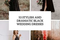 53 stylish and dramatic black wedding dresses cover