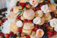 puff pastry with fresh berries and fresh blooms is a cool and relaxed dessert idea for summer