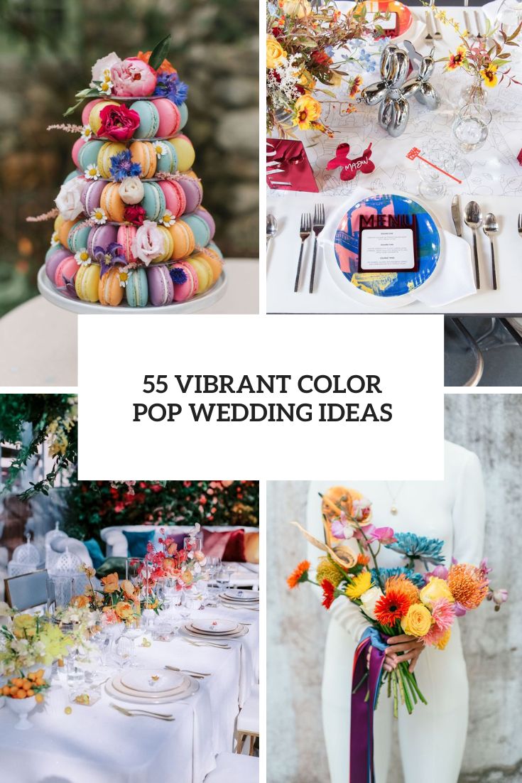 vibrant color pop wedding ideas cover