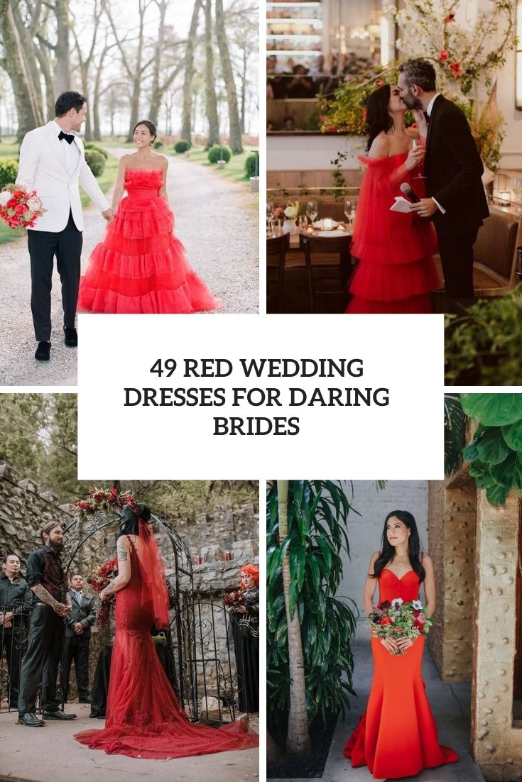 red wedding dresses for daring brides cover
