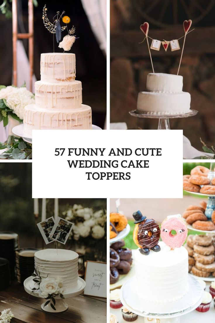funny and cute wedding cake toppers cover