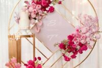 a lovely wedding backdrop with flowers
