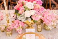 lovely spring floral tablescape with lots of flowers