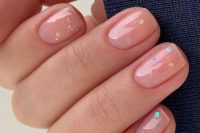 a cute summer wedding nails idea