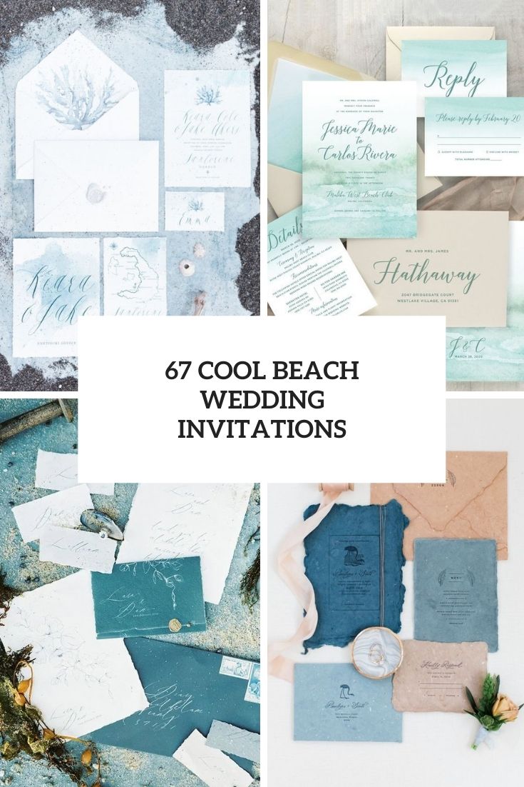 cool beach wedding invitations cover