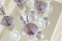 lavender drinks topped with dried lavender are amazing for a refined and chic wedding