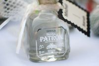 mini bottles with tequily are timeless beach wedding favors that will please most of guests