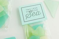 packs of edible sea glass are great beach wedding favors that everyone will love