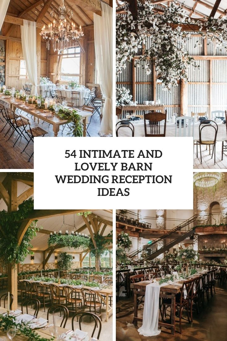 intimate and lovely barn wedding reception ideas cover