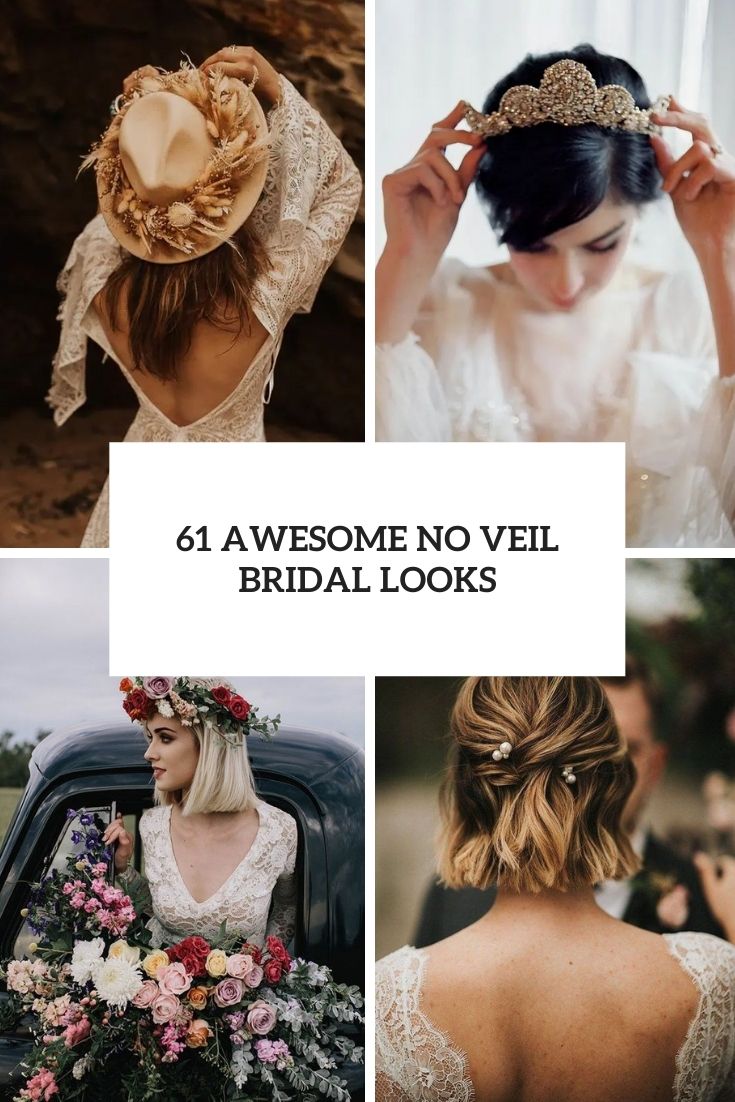 awesome no veil bridal looks cover