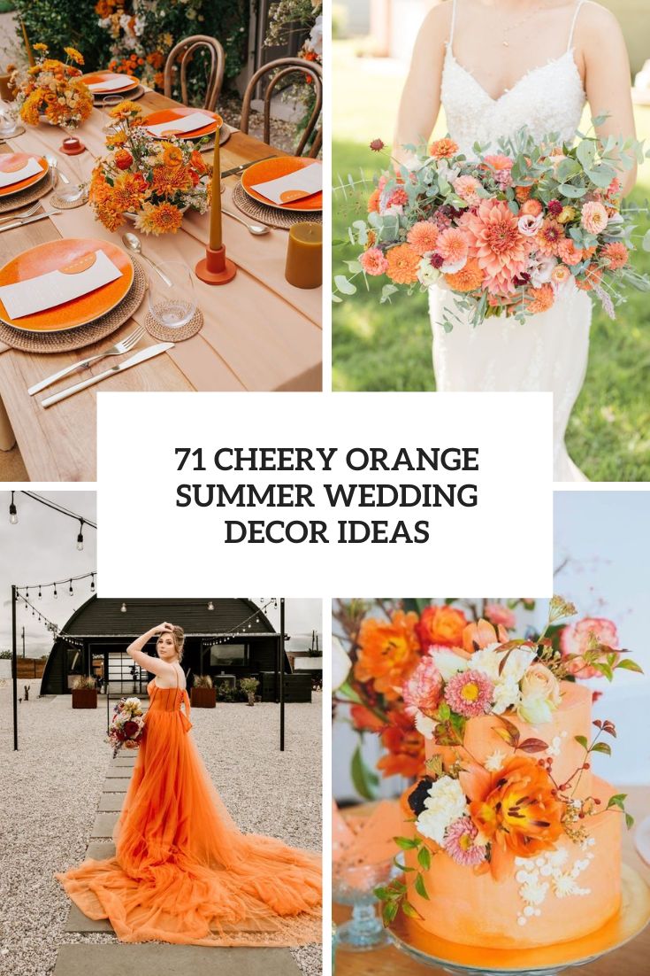 cheery orange summer wedding decor ideas cover