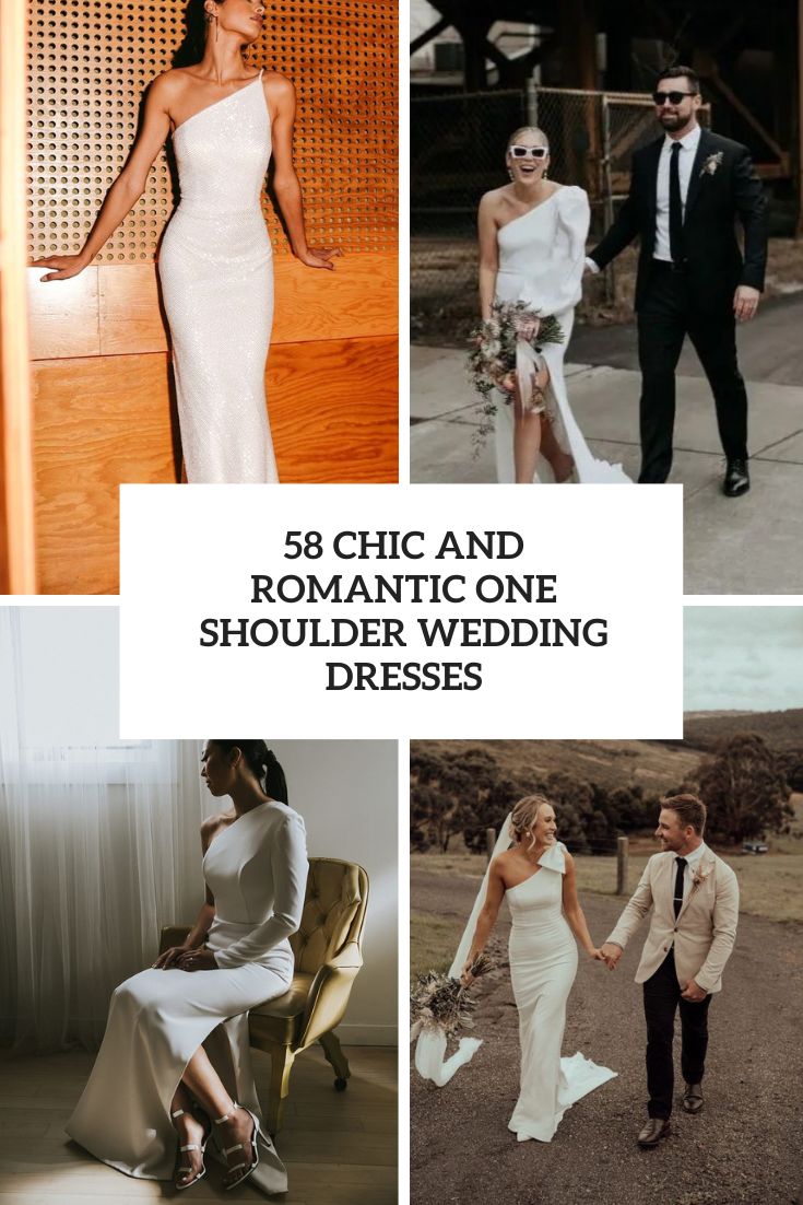 58 Chic And Romantic One Shoulder Wedding Dresses