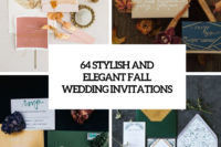 64 stylish and elegant fall wedding invitations cover