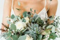 an amazing textural wedding bouquet