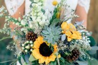 a bright wedding bouquet for summer