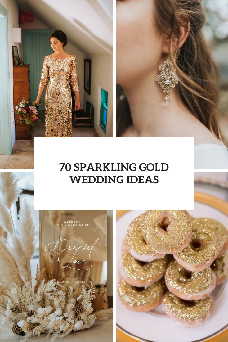 sparkling gold wedding ideas cover