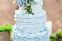 a lovely blue buttercream cake