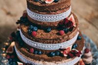 a lovely boho wedding cake
