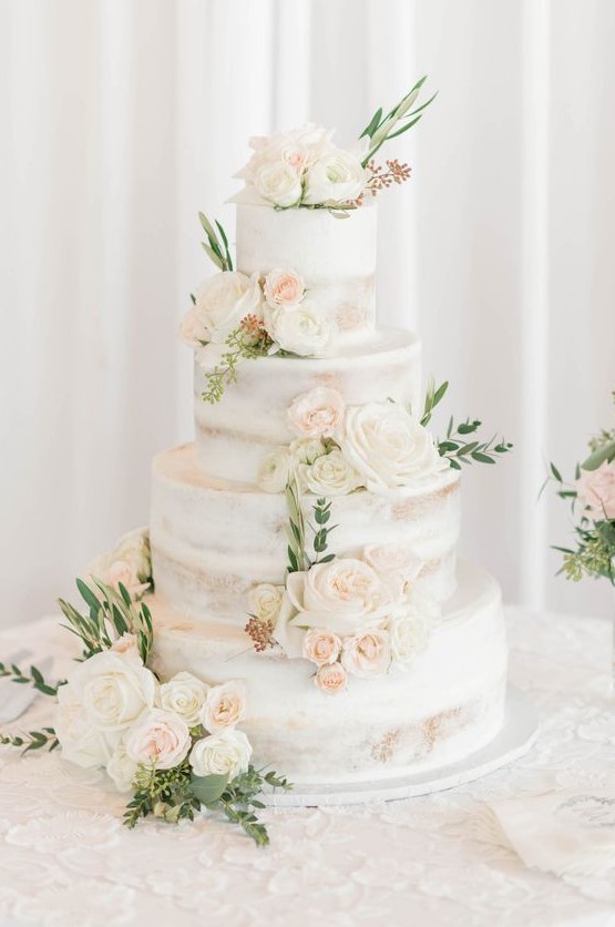 a gorgeous four tier wedding cake