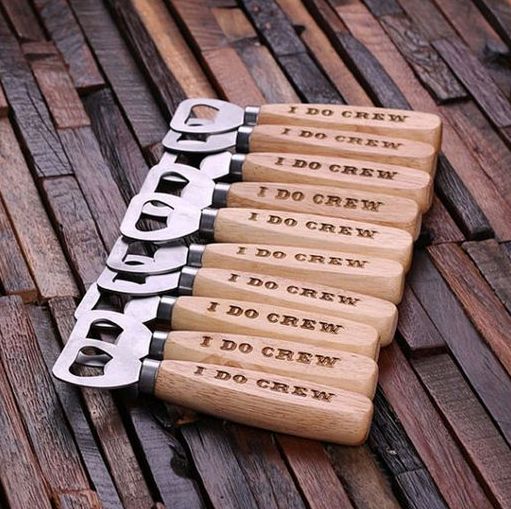 personalized bottle openers are great as budget-friendly and easy groomsmen gifts