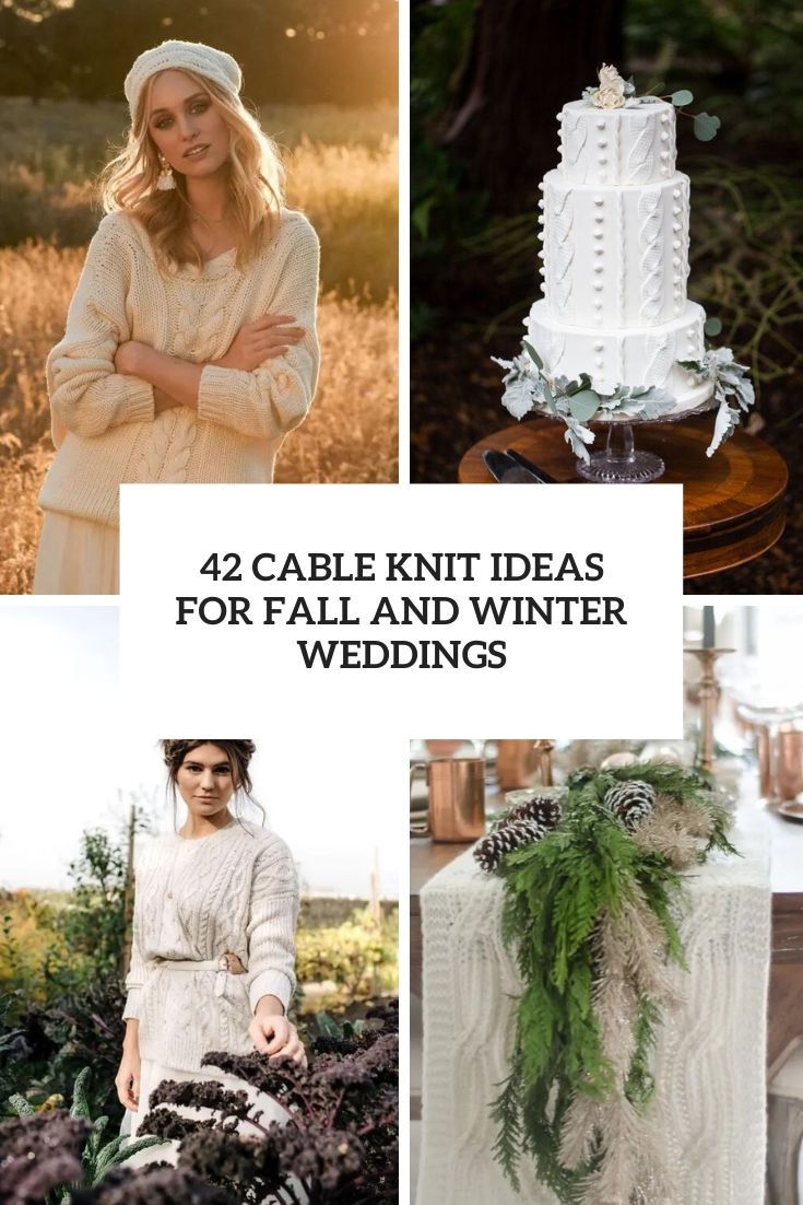 cable knit ideas for fall and winter weddings cover