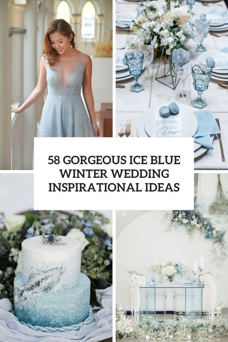 gorgeous ice blue winter wedding inspirational ideas cover