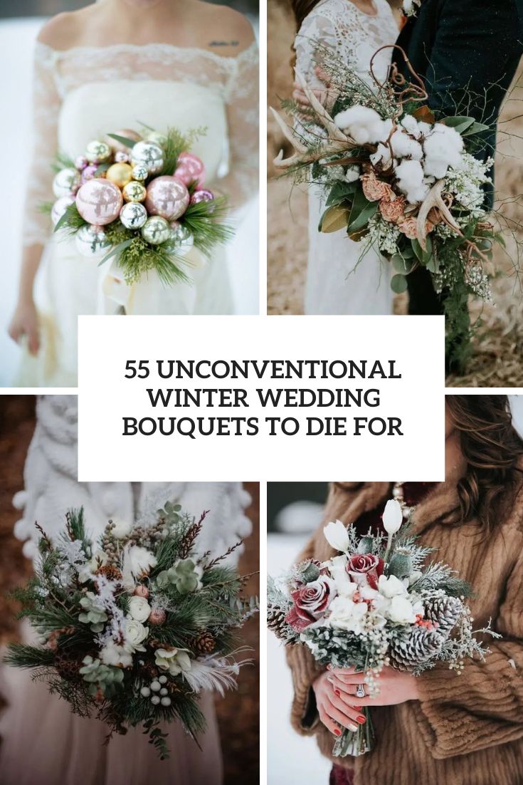 unconventional winter wedding bouquets to die for cover