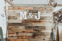 a lovely rustic wedding backdrop
