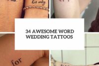 34 awesome word wedding tattoos cover