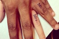 Mr. and Mrs. placed on the ringe fingers are perfect to celebrate your wedding